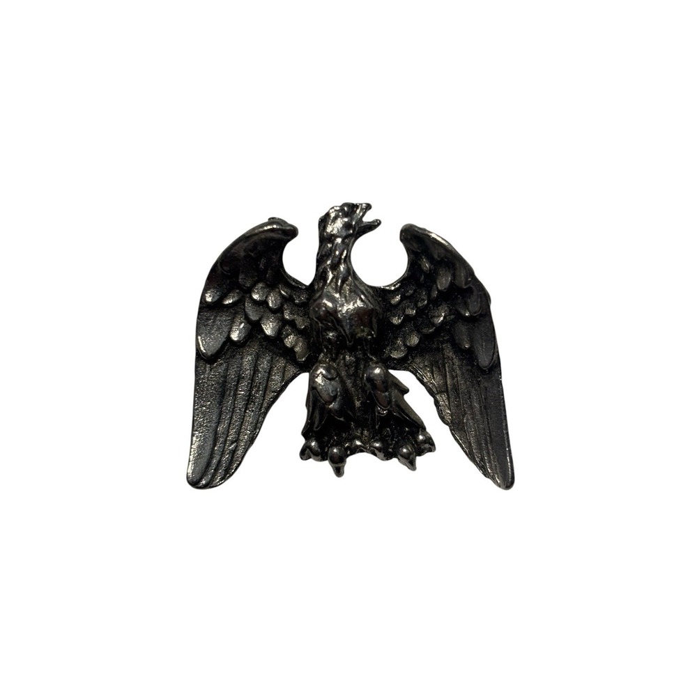 Vintage Silver Tone Legionary Eagle Roman Aguila Spread Wings Eagle Brooch Pin